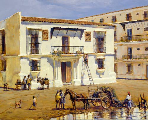 El Puerto de Santa María a principios del siglo XIX. Recreación de Adrián Ferreras.